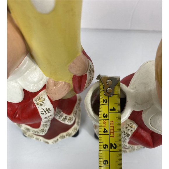 Vintage Ceramic Candle Holders Carolers Choir Girl & Boy Christmas Decor Mcm - Picture 8 of 9